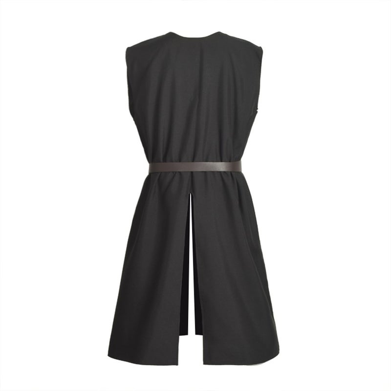 Blessume Knight Tunic Medieval Cosplay Costume with Maltese Cross, Black, One size - Image 3